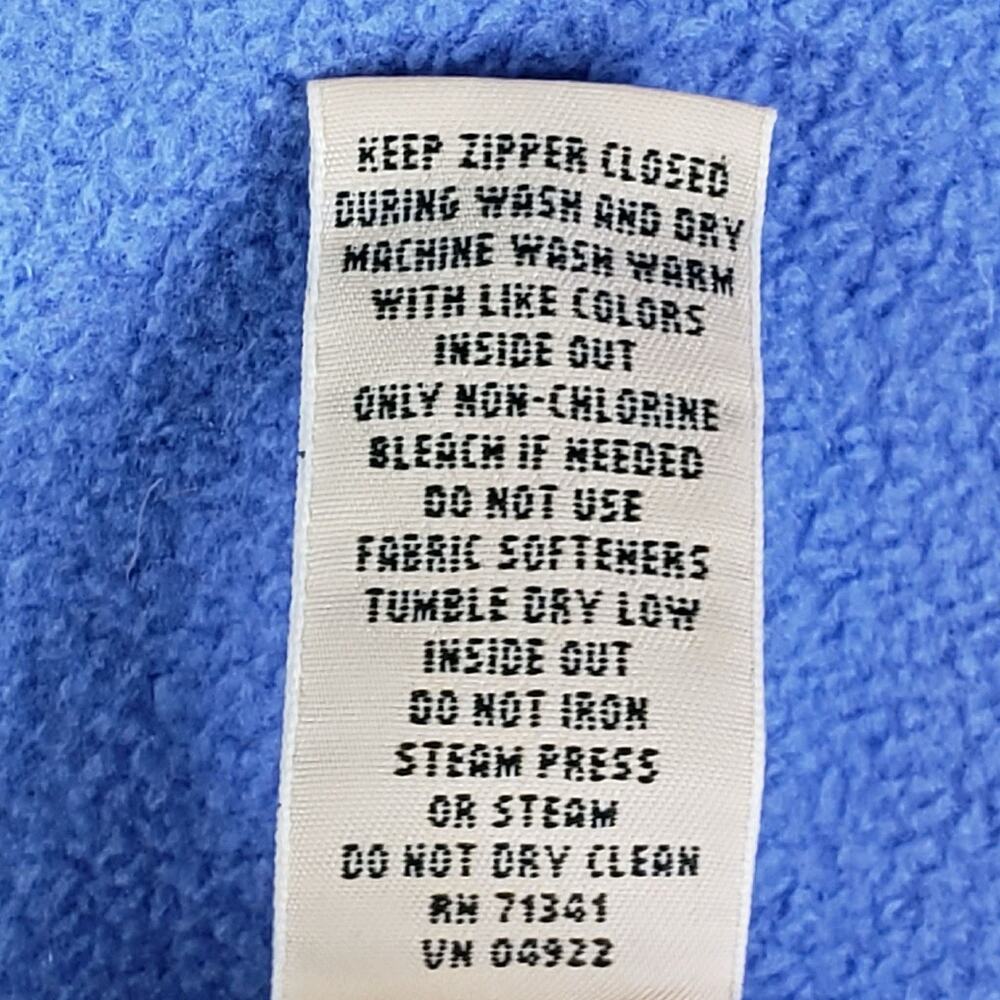 LL Bean Robe Fleece Full Zip Blue Women’s Size Medium M Pockets Long Sleeve - Picture 11 of 12